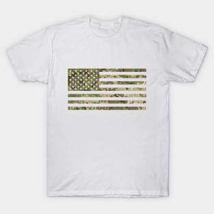 US Flag - Multicam Camo T-Shirt